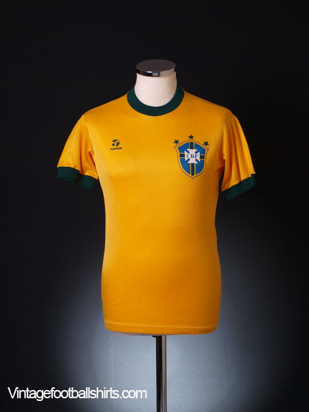 1982-85 Brazil Home Shirt S Football Shirt