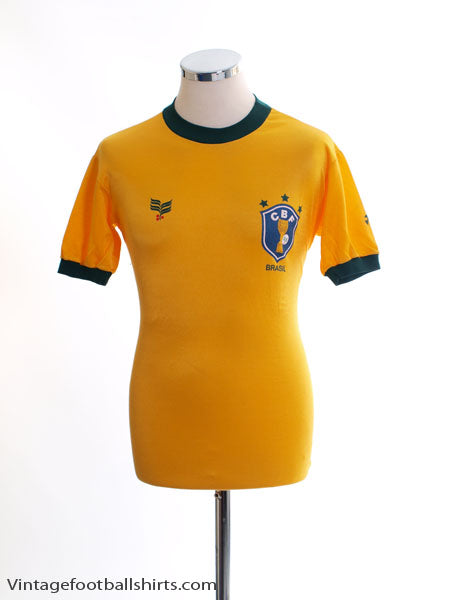 1983 Brazil Match Issue Home Shirt #18 (Isidoro) vs. Wales Football Shirt