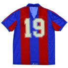 1982-89 Barcelona Match Issue Home Shirt #19 L Football Shirt