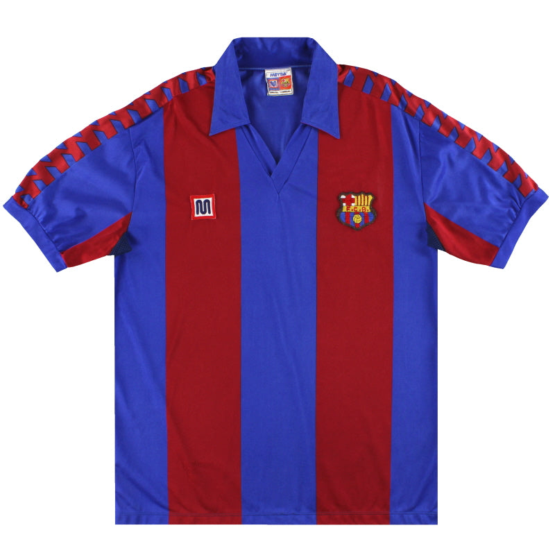 1982-89 Barcelona Meyba Home Shirt XS Football Shirt