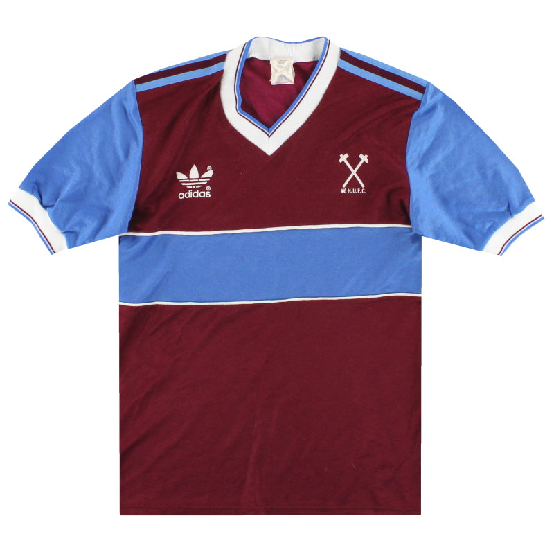 1983-84 West Ham adidas Home Shirt M Football Shirt