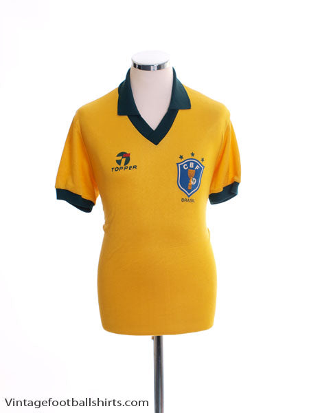 1985-88 Brazil Home Shirt XL Football Shirt