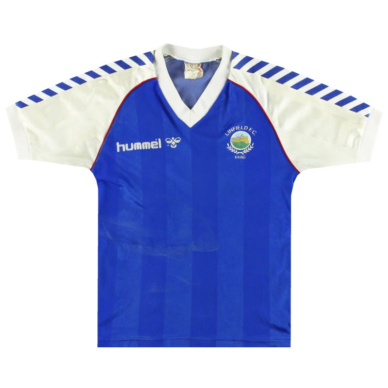 1986-87 Linfield Hummel Home Shirt #9 L.Boys Football Shirt