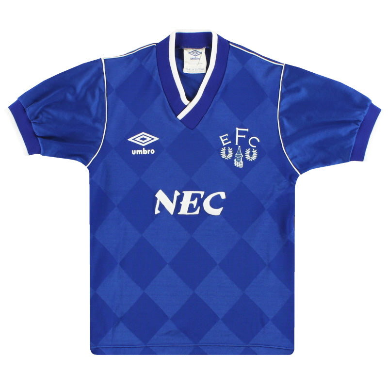 1986-89 Everton Umbro Home Shirt L.Boys Football Shirt