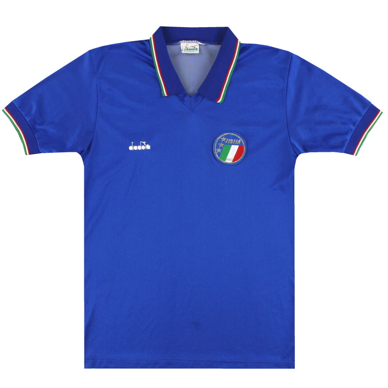 1986-90 Italy Diadora Home Shirt L Football Shirt