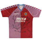 1987-89 Aston Villa Hummel 'Signed' Home Shirt M Football Shirt