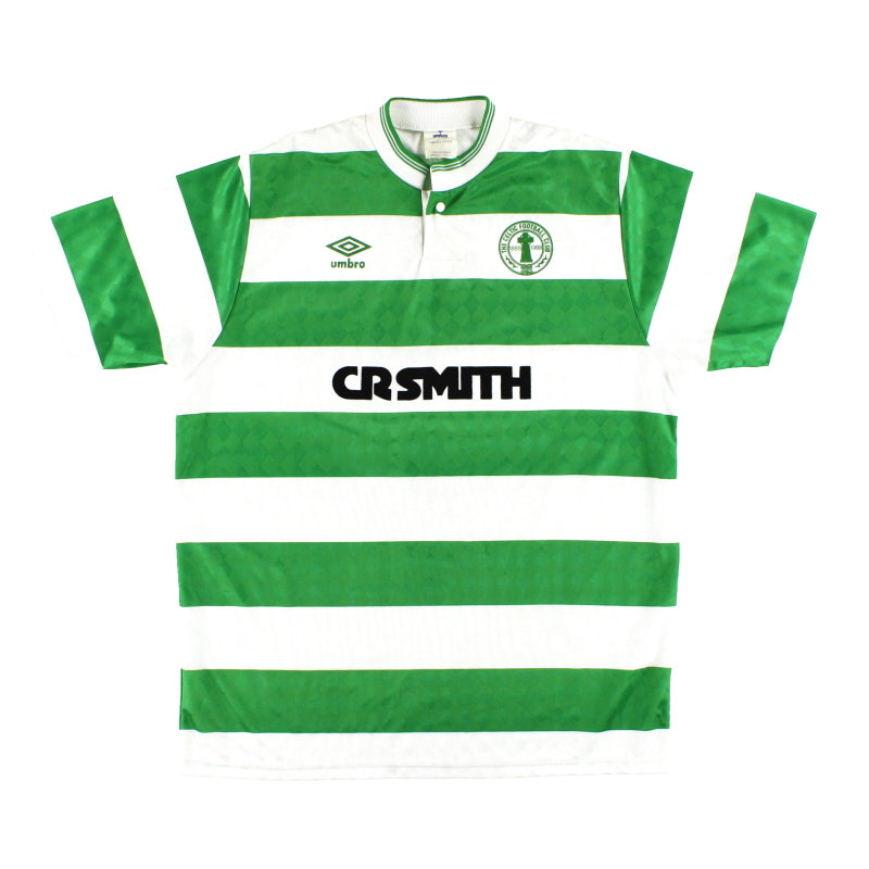 1987-89 Celtic Umbro Centenary Home Shirt M Football Shirt