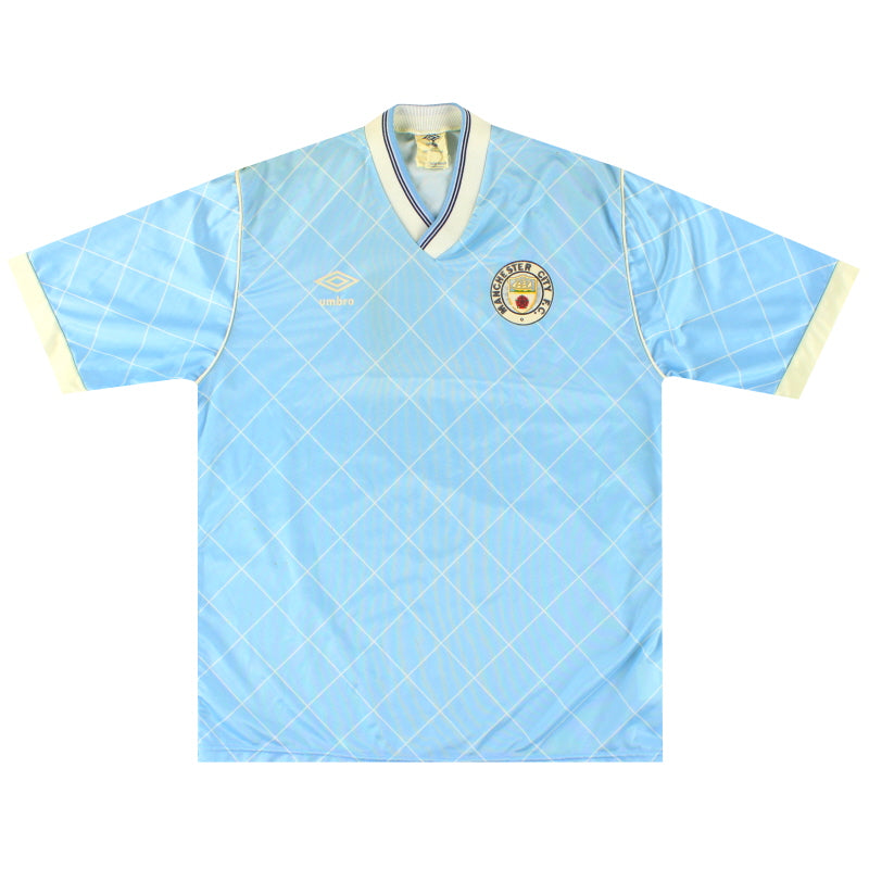 1987-89 Manchester City Umbro Home Shirt M Football Shirt