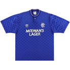 1987-90 Rangers Umbro Home Shirt L Football Shirt