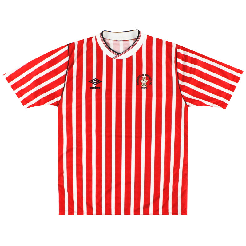 1987-90 Sheffield United Umbro Home Shirt L Football Shirt