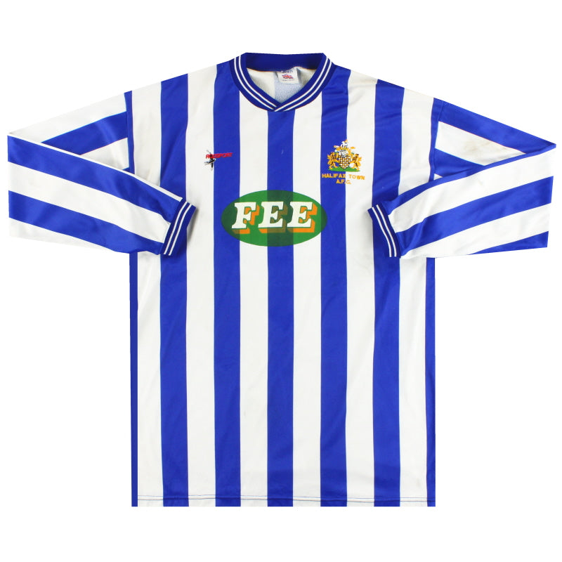 1988-89 Halifax Town Player Issue Home Shirt L/S L  Football Shirt