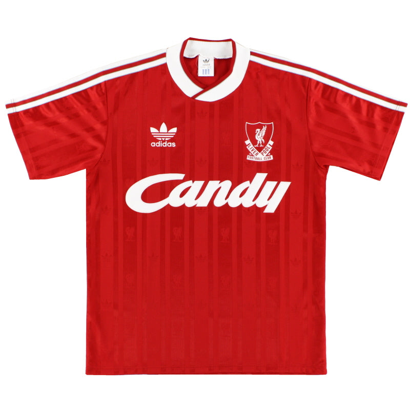 1988-89 Liverpool adidas Home Shirt M Football Shirt