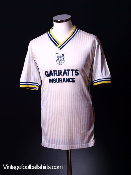 1988-89 Preston Home Shirt L Football Shirt