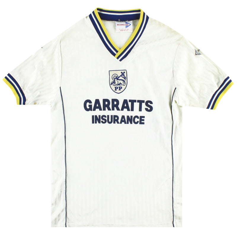 1988-89 Preston Scoreline Home Shirt XS Football Shirt