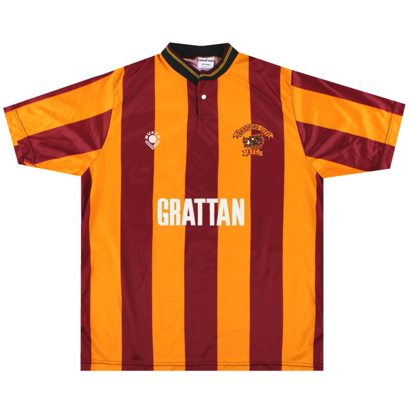 1988-90 Bradford City Bukta Home Shirt L Football Shirt