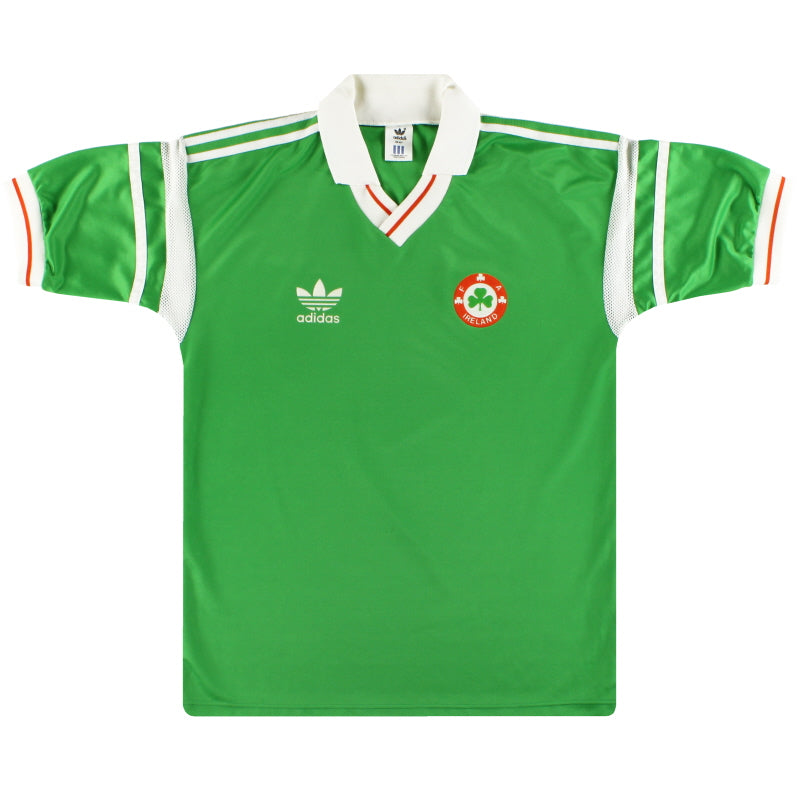 1988-90 Ireland adidas Home Shirt M Football Shirt