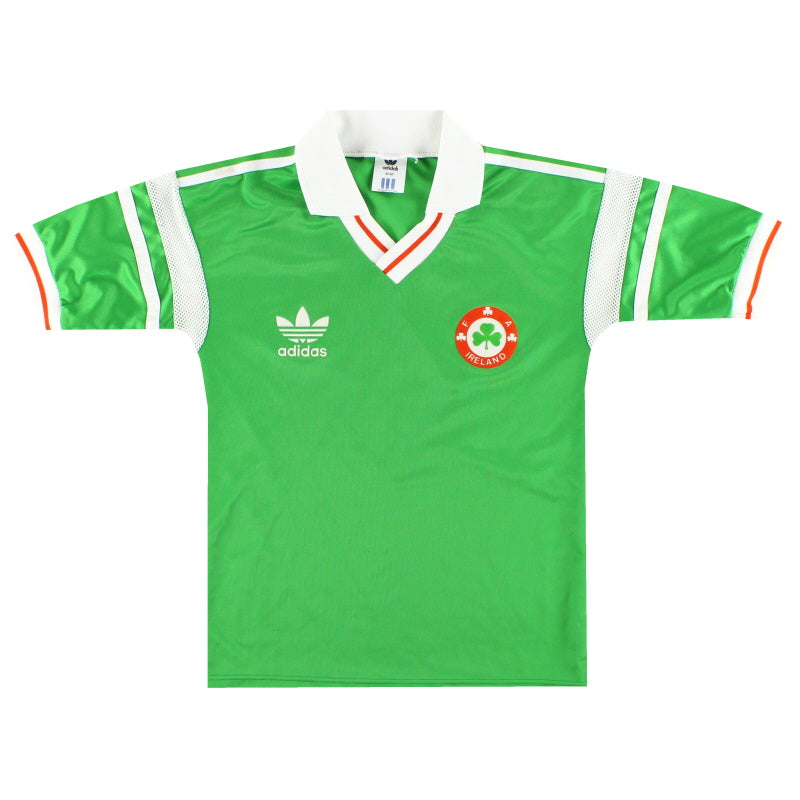 1988-90 Ireland adidas Home Shirt L.Boys Football Shirt