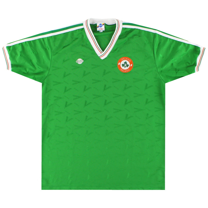 1988-90 Ireland O'neills Fan Home Shirt XL Football Shirt