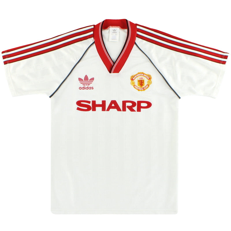 1988-90 Manchester United adidas Away Shirt L.Boys Football Shirt