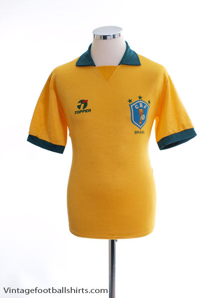 1988-91 Brazil Home Shirt M Football Shirt