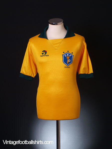 1988-91 Brazil Home Shirt M Football Shirt