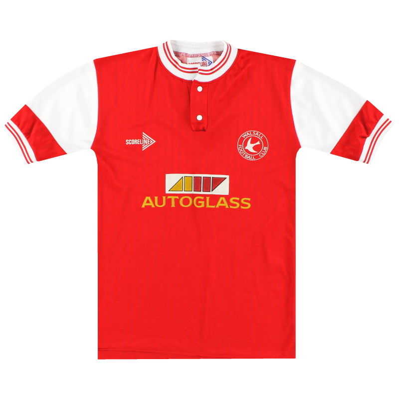 1989-90 Walsall Home Shirt L.Boys Football Shirt