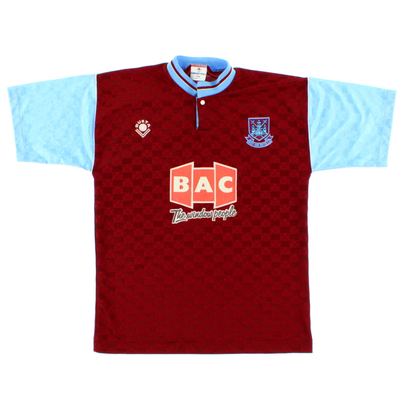 1989-90 West Ham Bukta Home Shirt S Football Shirt