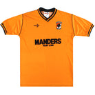 1989-90 Wolves Scoreline Home Shirt *Mint* L Football Shirt