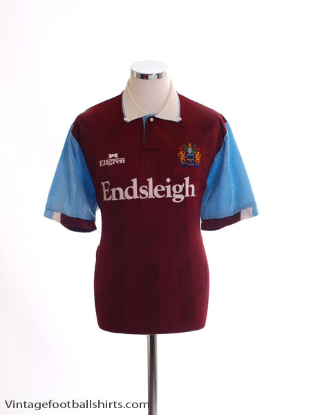 1989-91 Burnley Home Shirt M Football Shirt