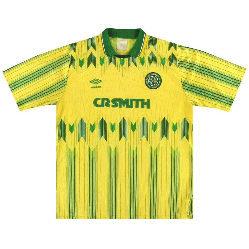 1989-91 Celtic Umbro Away Shirt L Football Shirt