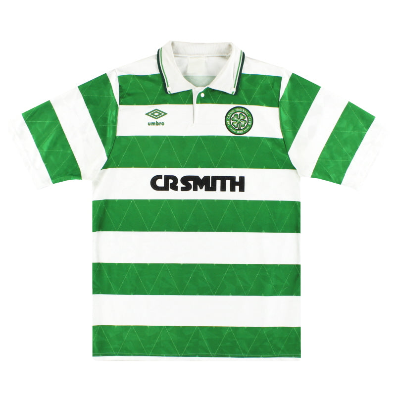 1989-91 Celtic Umbro Home Shirt S Football Shirt