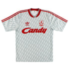 1989-91 Liverpool adidas Away Shirt L.Boys Football Shirt