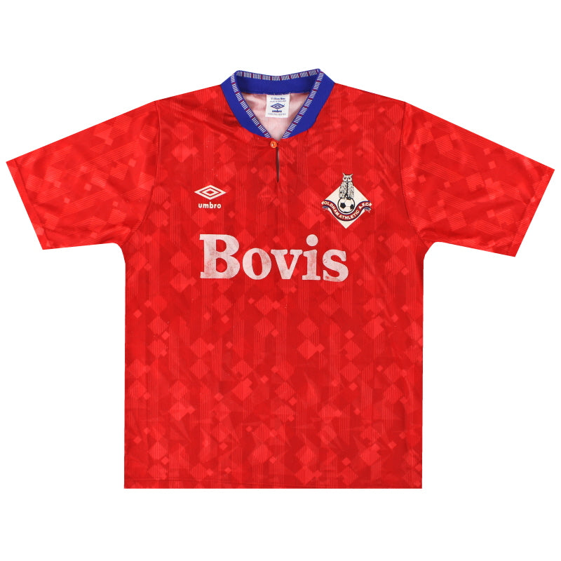 1989-91 Oldham Umbro Away Shirt M Football Shirt