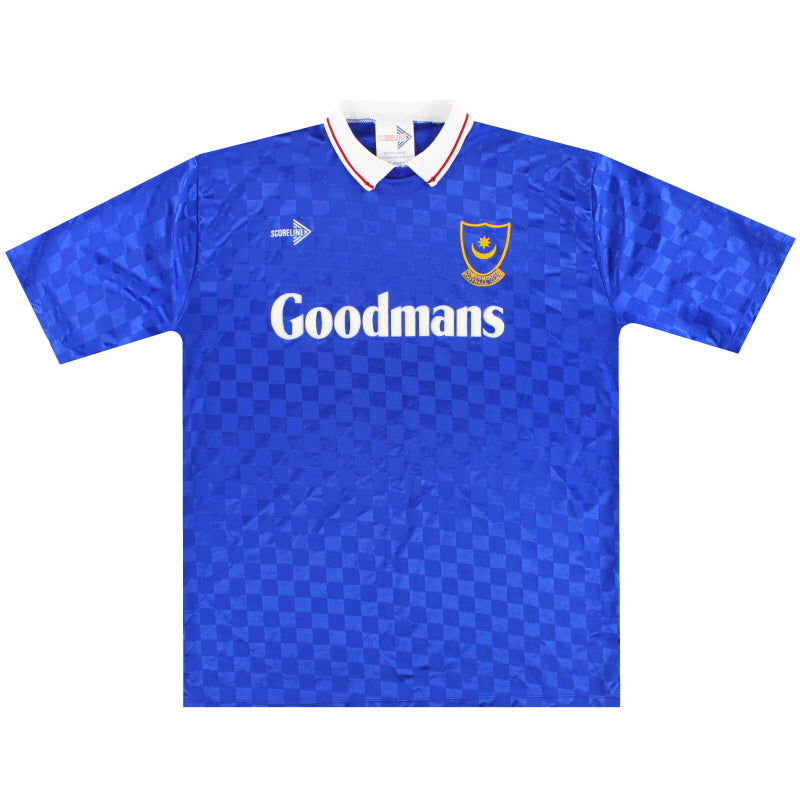 1989-91 Portsmouth Home Shirt XL Football Shirt