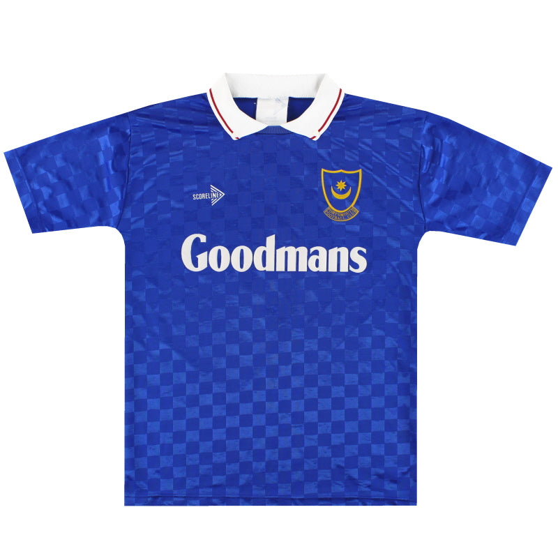 1989-91 Portsmouth Scoreline Home Shirt #9 M Football Shirt