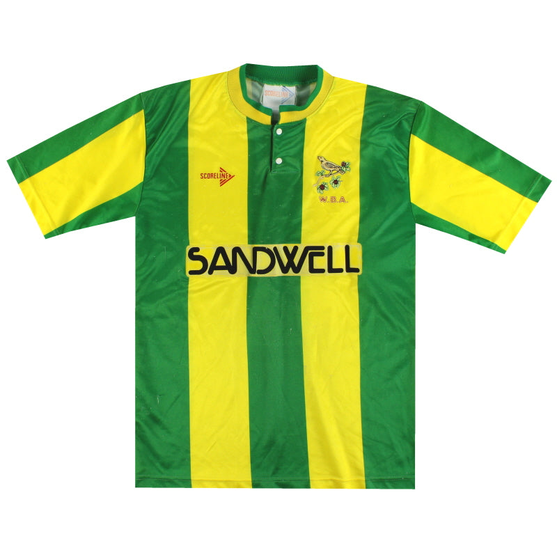 1989-91 West Brom Scoreline Away Shirt Y Football Shirt