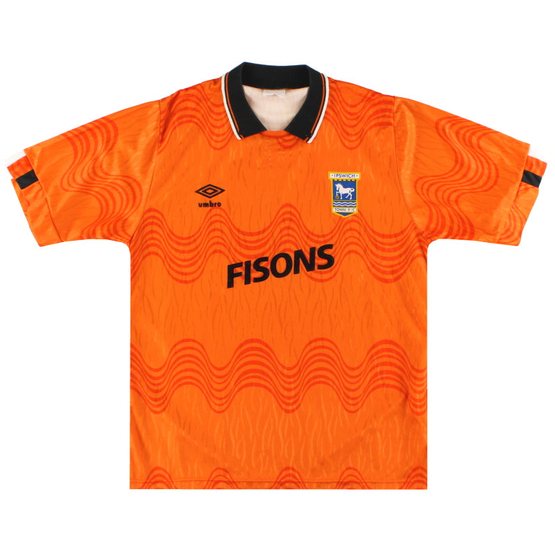 1989-92 Ipswich Umbro Away Shirt S Football Shirt