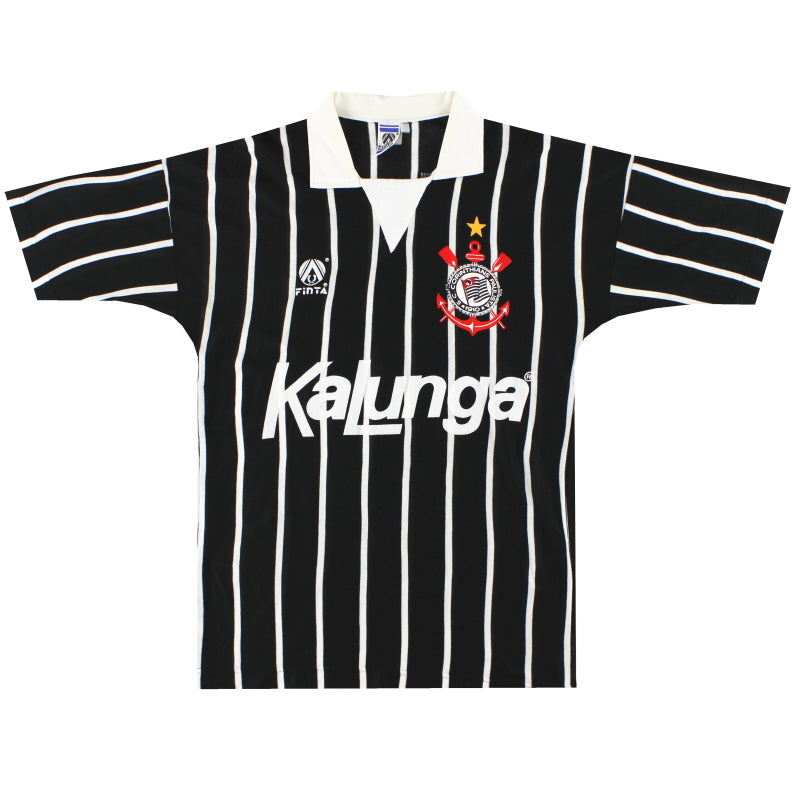 1990-91 Corinthians Finta Away Shirt #8 L Football Shirt