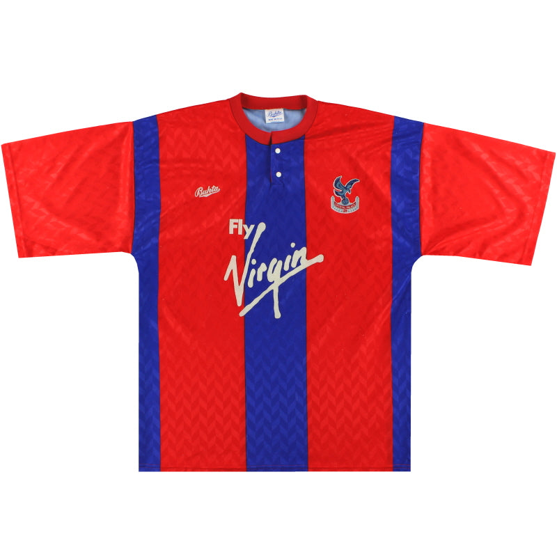 1990-91 Crystal Palace Bukta Home Shirt M Football Shirt