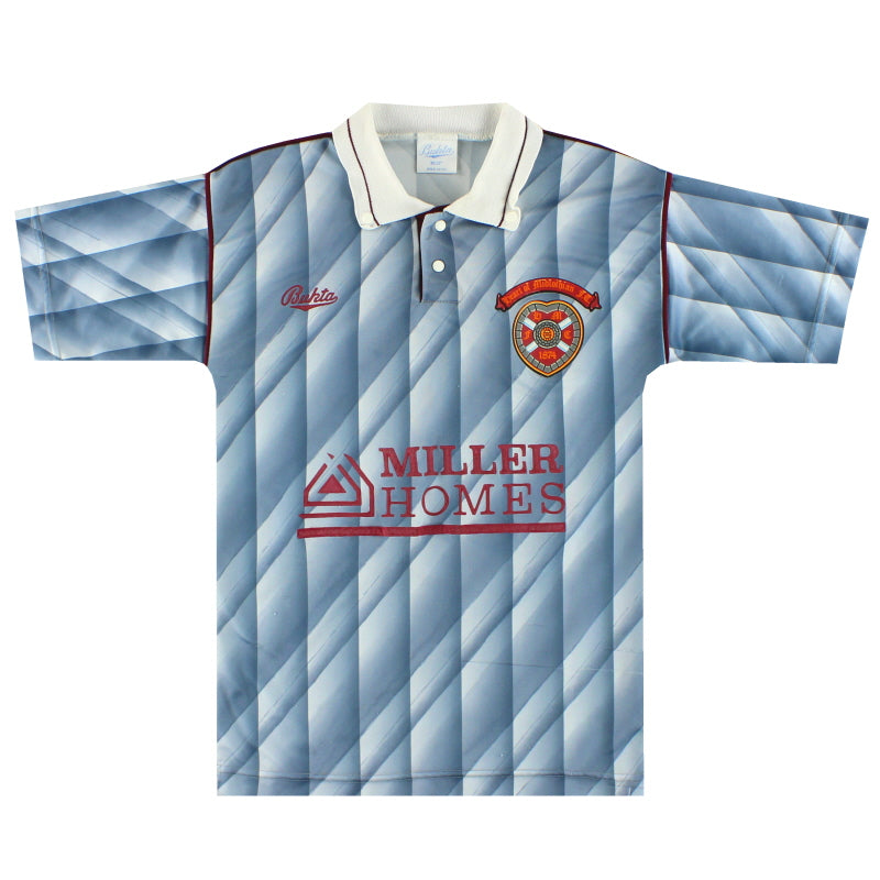 1990-91 Hearts Bukta Away Shirt L.Boys Football Shirt