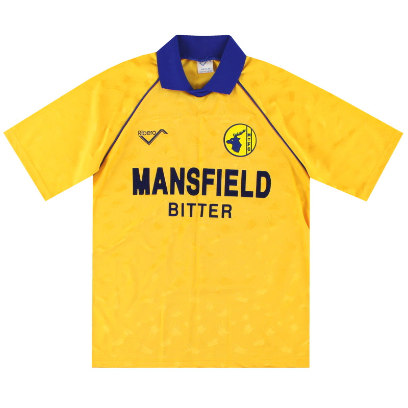 1990-91 Mansfield Town Ribero Home Shirt S Football Shirt