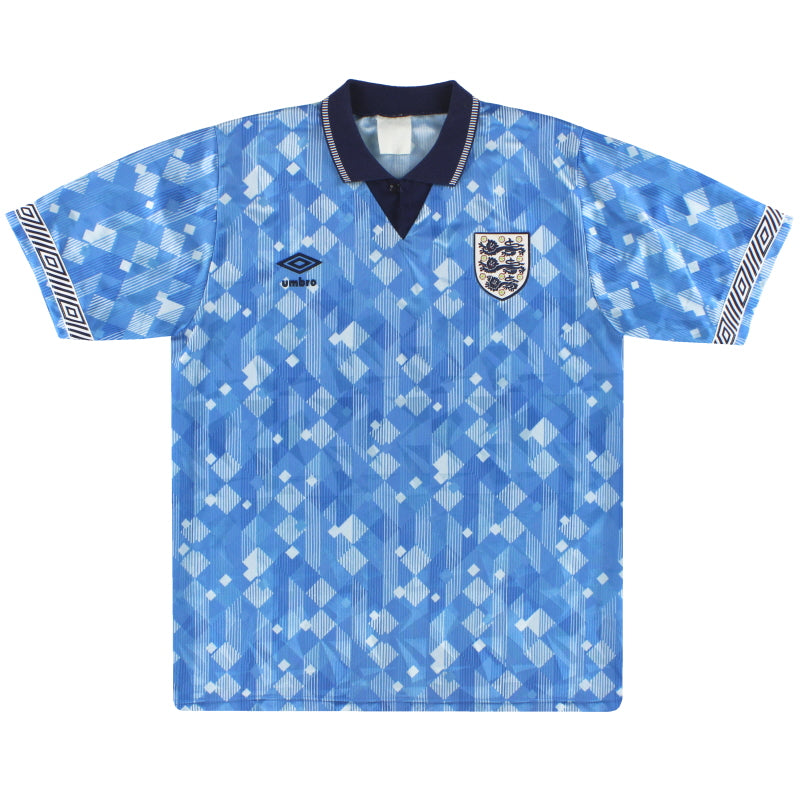 1990-92 England Umbro Third Shirt L Football Shirt