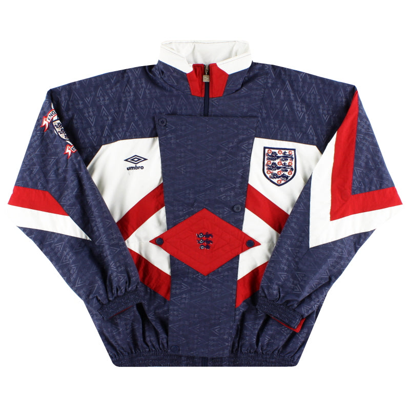 1990-92 England Umbro Woven Track Jacket XS Jacket