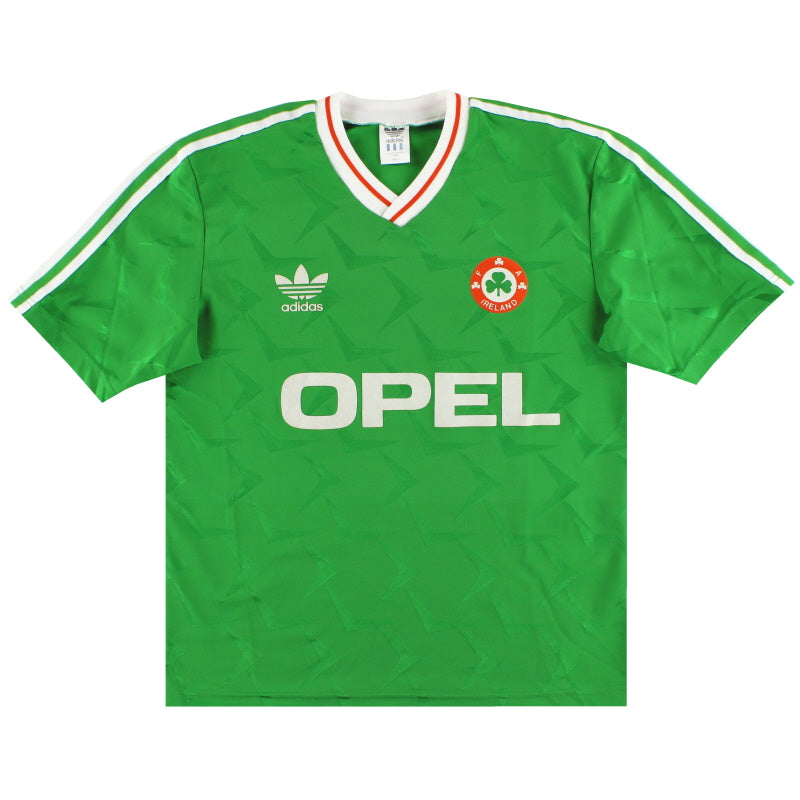 1990-92 Ireland adidas Home Shirt S Football Shirt