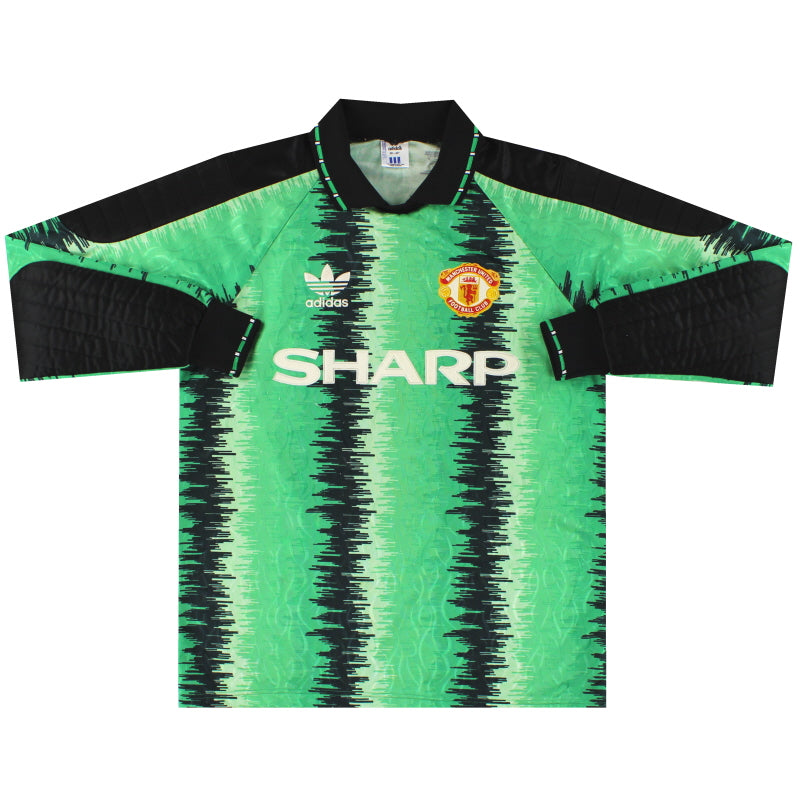 1990-92 Manchester United adidas Goalkeeper Shirt M Football Shirt