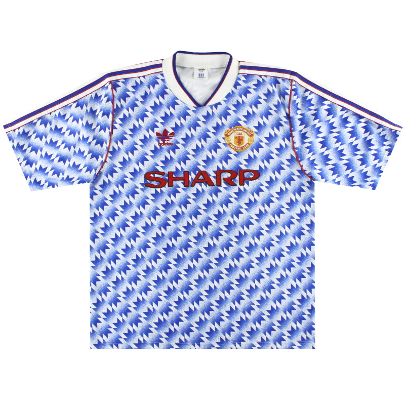 1990-92 Manchester United adidas Away Shirt *Mint* L/XL Football Shirt