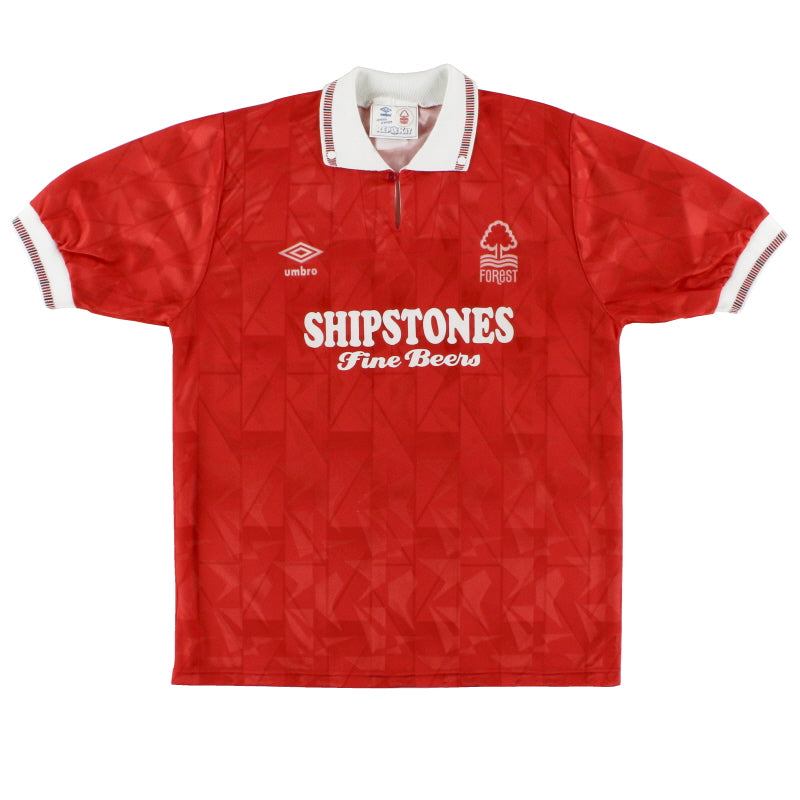 1990-92 Nottingham Forest Home Shirt L Football Shirt