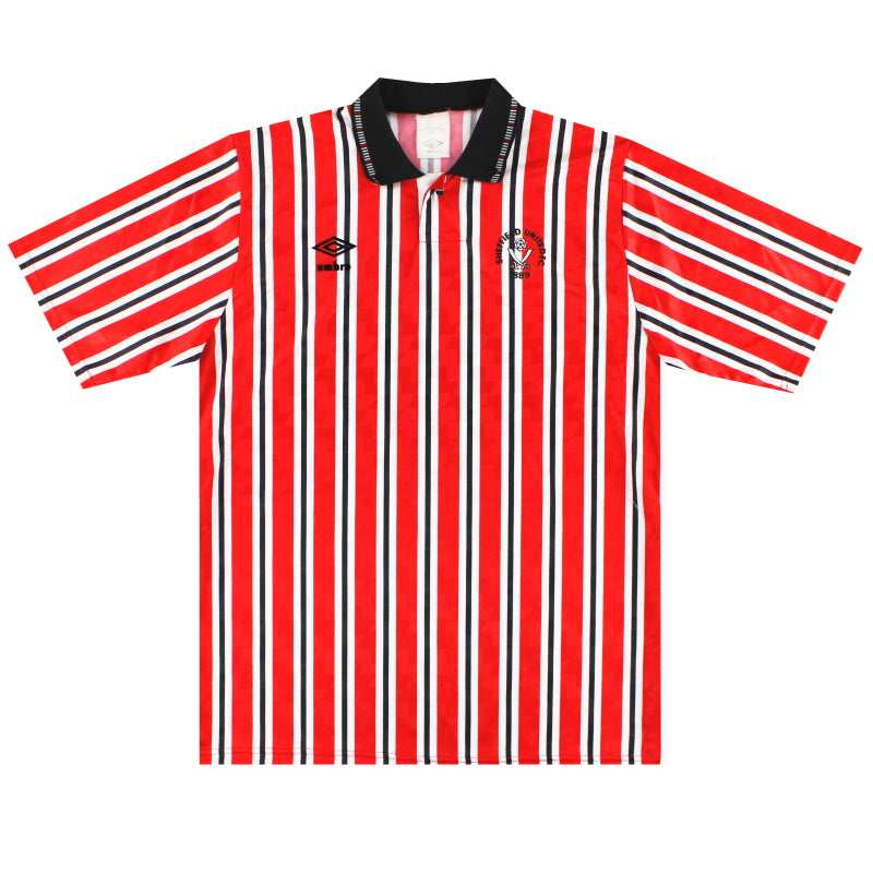 1990-92 Sheffield United Umbro Home Shirt L Football Shirt