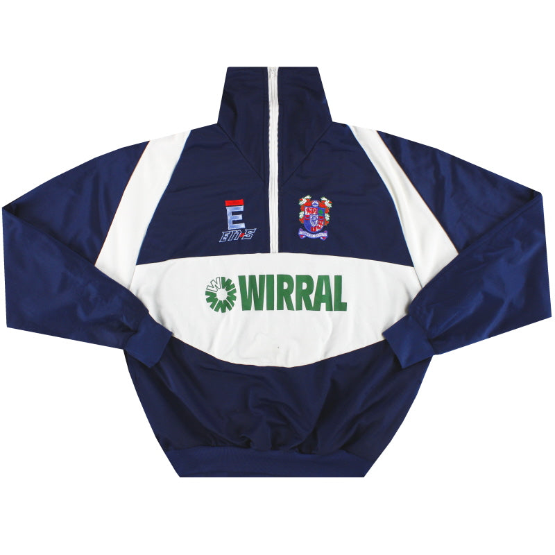 1990-93 Tranmere Rovers EN-s 1/2 Zip Top L Football Shirt