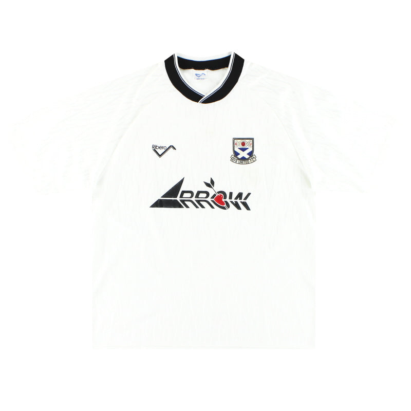 1991-92 Ayr United Ribero Home Shirt L Football Shirt